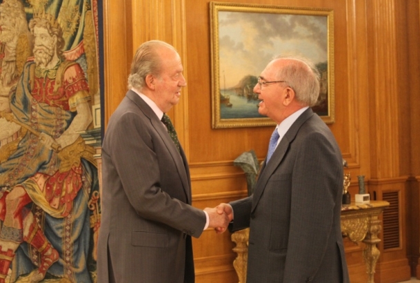 Su Majestad el Rey recibe al ministro de Asuntos Exteriores de la República Portuguesa, Rui Machete